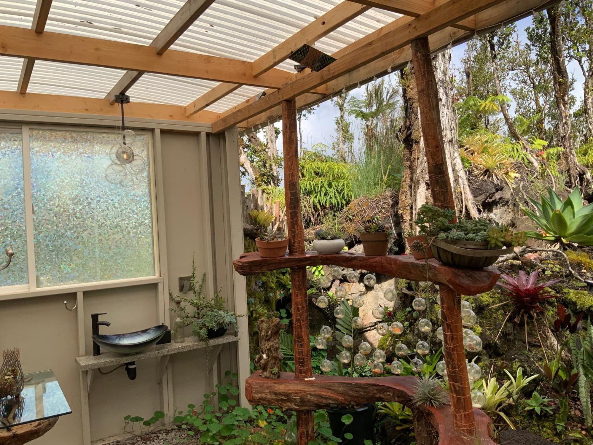 Exotic Garden At Amazing Volcano Fissure Mountain View