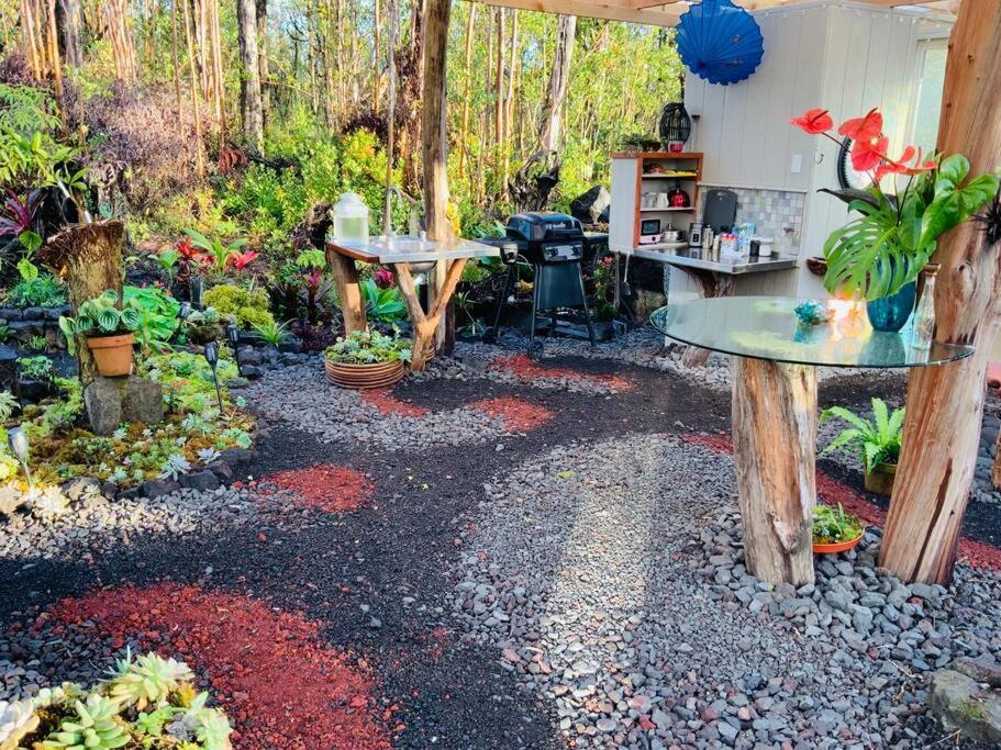 Exotic Garden At Amazing Volcano Fissure Landhaus *